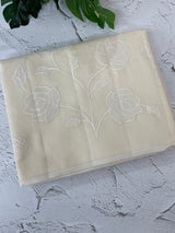 Moonga checks applique work saree- MSH7877 Offwhite