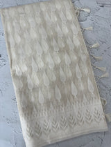Fancy Net saree with thread work MSH271 - Ivory 2
