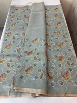 Tissue silk saree MS8190- DuskyBlue