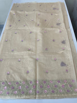 Netkota embriodery saree MS1494 Beige