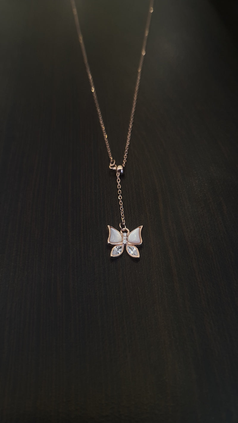 Elara 92.5 Rosegold Necklace EL213