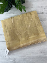 Organza saree with tissue applique work MS5081- Beige