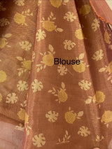 Printed Tissue silk saree with foil work MTS214