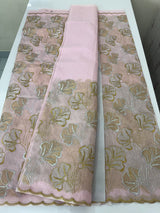Jute Linen saree with zari & thread work MSH206 - Lavender
