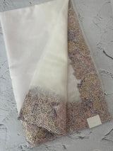 Soft Organza saree with cutwork tissue applique borders - MCW765