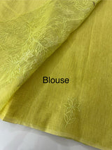 Tissue Silk applique work saree MSH120 PearGreen