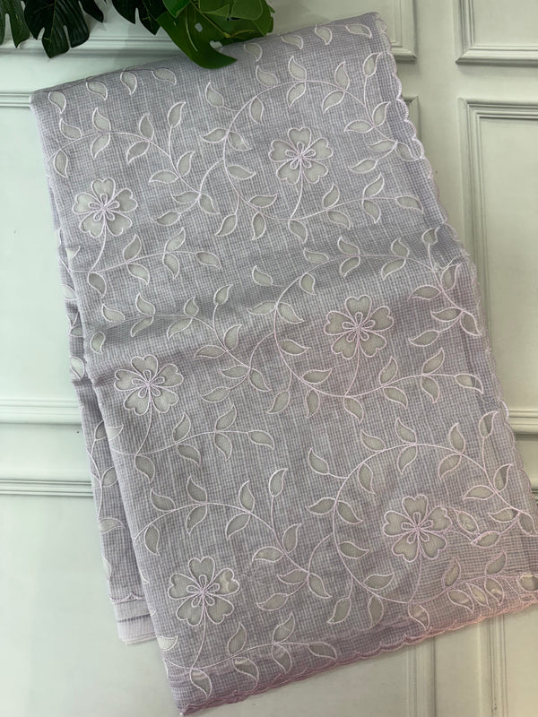 Kota saree with applique work MKAS36 PastelLavender