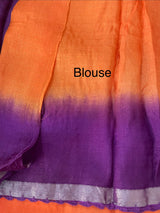 Chiffon georgette saree with crochet work - MS7633