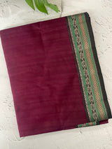 Jute tussar silk saree with contrast borders MJL655