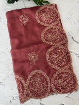 Silky kota saree with embriodery MS16334 - CrimsonPink
