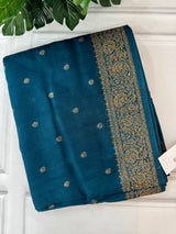 Banarasi Tussar georgette saree  - SMHCSHY Teal