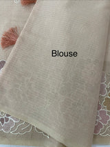 Soft Kota tissue silk saree with embriodery work MS49887 Pastel DuskyPeach
