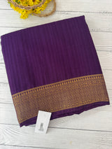 Crepe Banarasi viscose Georgette saree with brocade blouse MS953211- Purple