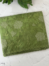 Soft organza saree with applique and thread work - MSH956 (2) DustyGreen