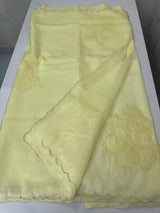 Soft crush Organza saree with beads work MBS679 ButterYellow