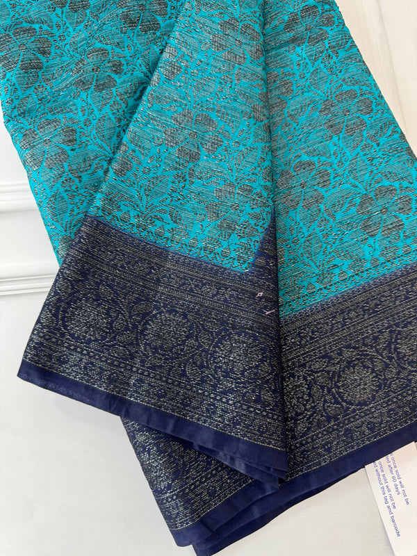 Semi banarasi weaving saree MBS963