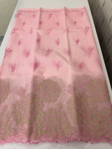 Premium Organza saree with tissue appliqué work - MMG123