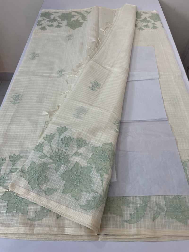 Soft Kota Jute linen saree MS49844