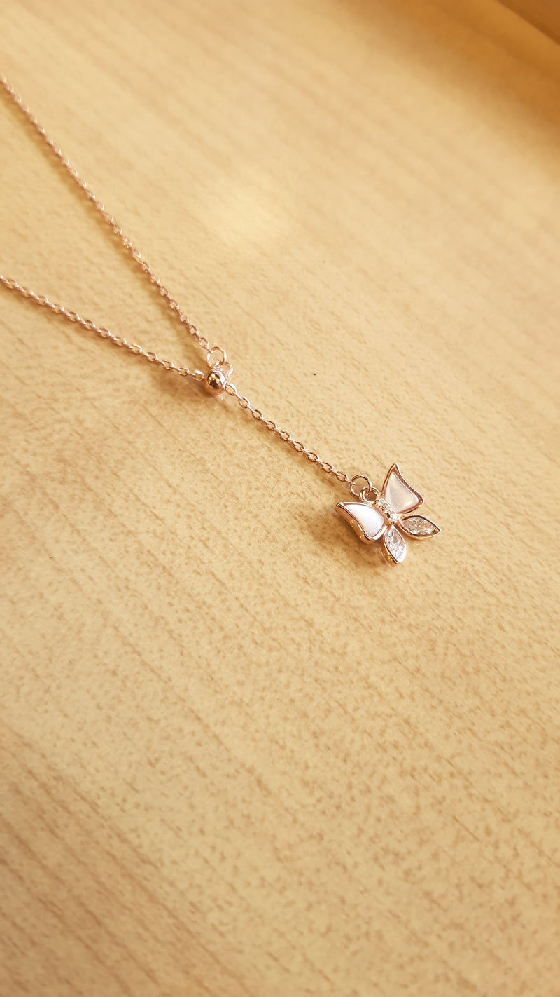 Elara 92.5 Rosegold Necklace EL213