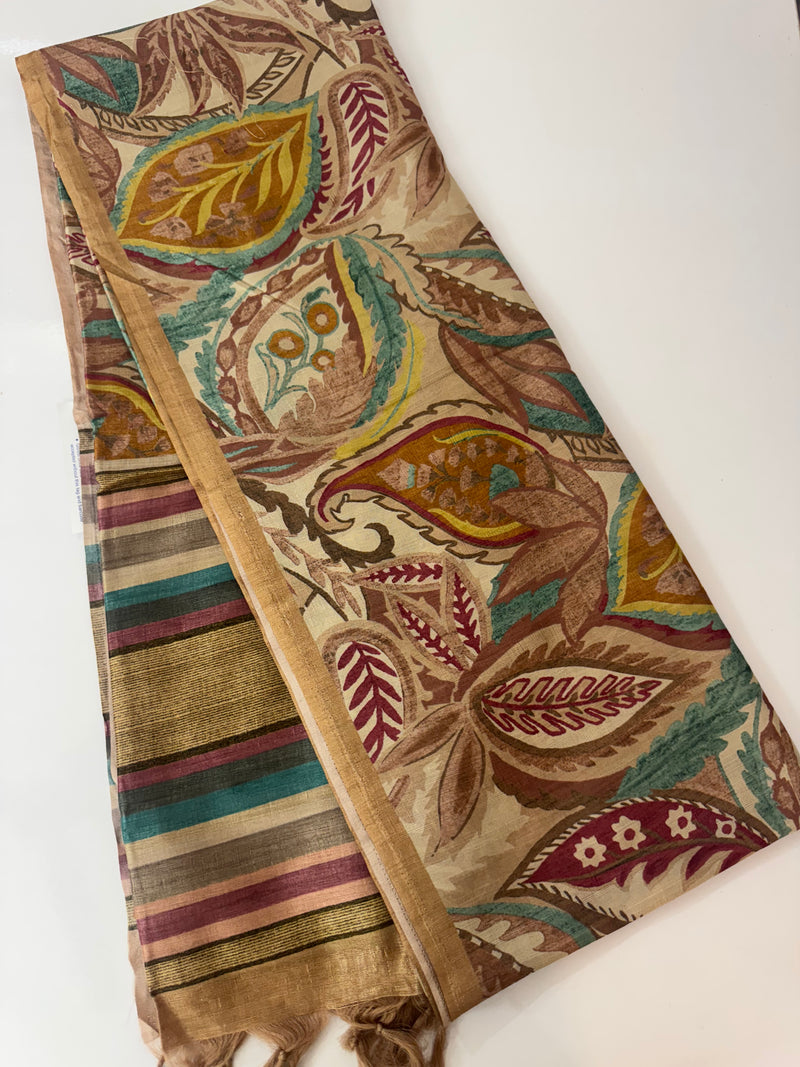 Printed soft crepe silk sarees MS5432