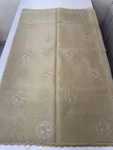 Organza saree with embroidery - MSH375 Beige