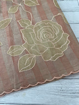 Tissue Silk applique work saree MSH133 Design 1- Peach