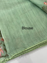Blended matka Tussar silk saree with embroidery MS4856