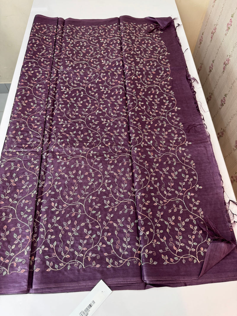 Pure desi tussar silk saree with embroidery- MTSS659 (3)