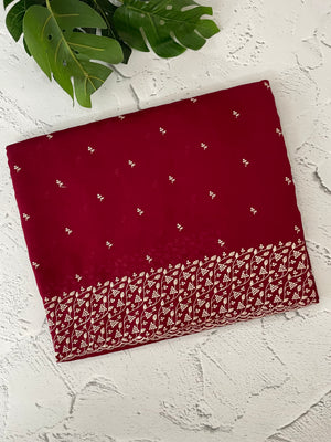Blended soft silk saree with embriodery MS4447
