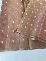 Tissue Silk embriodery saree MS49888- PeachPink