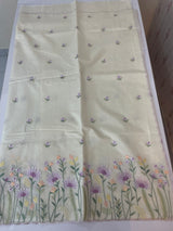 Mul chanderi embriodery saree with scalloped borders MSH176