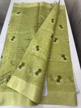 Tissue silk saree with embroidery MSH240