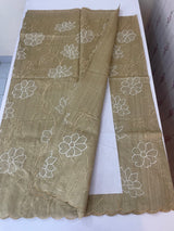 Blended tussar saree with applique work MTSS459