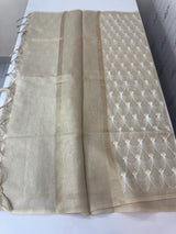 Chanderi Tissue silk saree MTTS651 - Beige