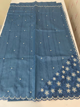Cutwork Semi tussar saree MTSS680