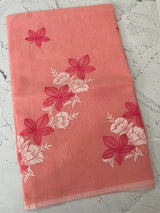 Kota checks saree with embroidery MS7699 - PeachyPink