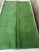 Soft Organza saree with embroidery- MCW680 JadeGreen