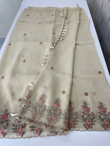 Soft crush chiffon saree with embroidery MCH390
