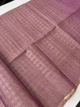 Tussar mix Semi silk saree with small zari weaving MSS8925