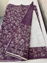 Semi Soft Organza saree with thread work MOS588