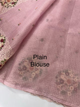 Silky kota embroidery saree MS5407 - OnionPink