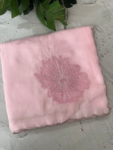 Soft crush Organza saree with beads work MBS679 Pastelapink
