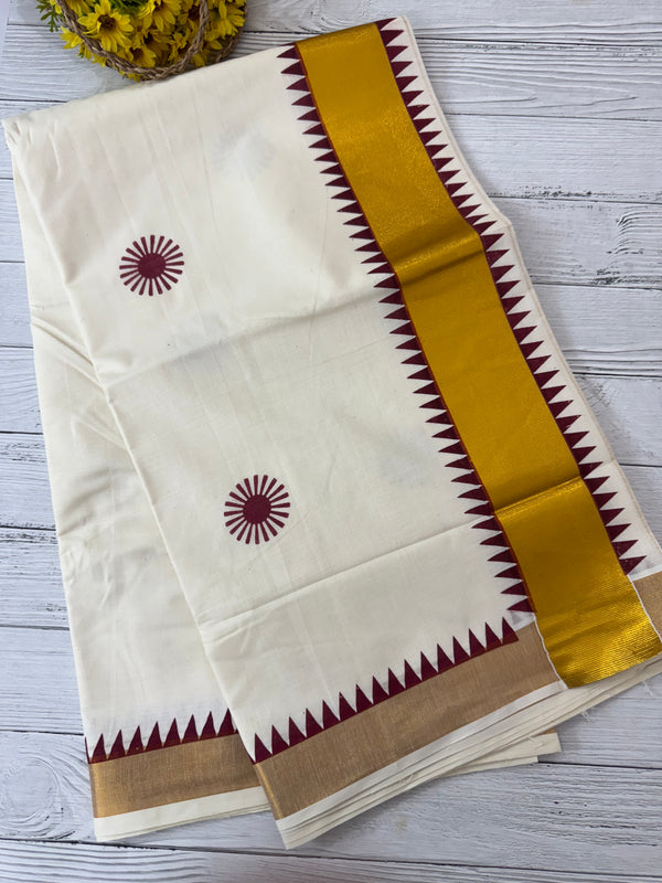 Kerala cotton saree