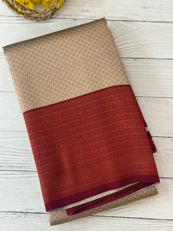 Brocade semi silk saree MS67443