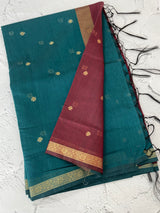 Maheshwari silk cotton saree with zari weaving MMJ764
