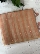 Tissue silk saree with foil work MSH214