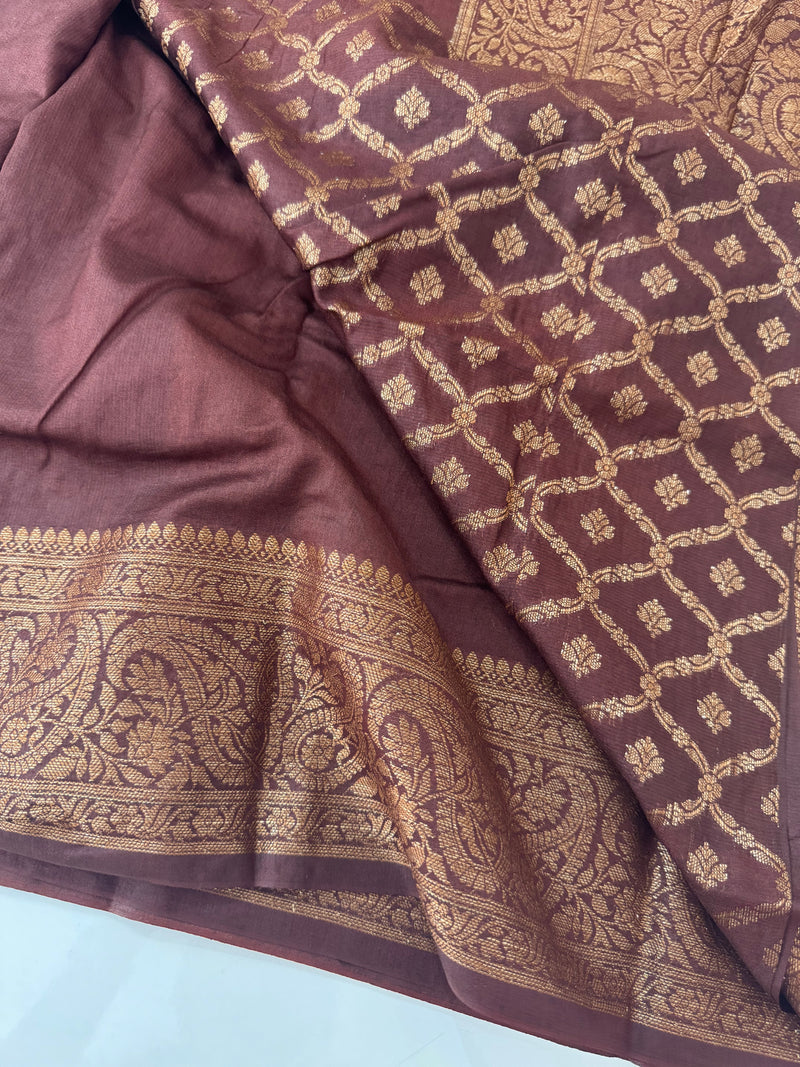 Banarasi warm silk saree with brocade blouse MS12165 Maroon