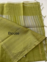 Multi color Semi soft silk saree with borders MSS590