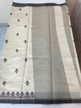 Blended tussar saree with embriodery - MSH1456