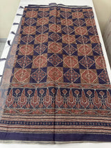 Semi Chanderi saree with hand kanta embroidery MS9899